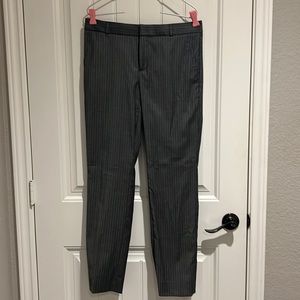Size 6R Banana republic Grey with light blue pint stripes Ryan pants